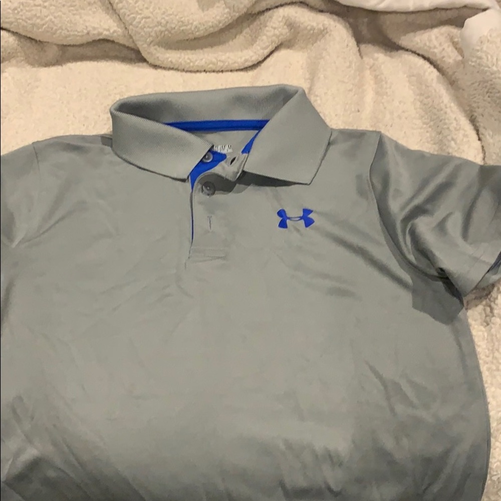 Under armor youth medium boys golf shirt